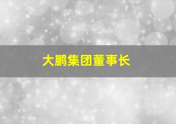 大鹏集团董事长