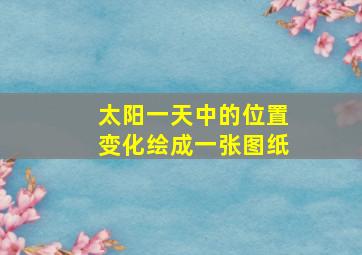 太阳一天中的位置变化绘成一张图纸