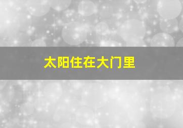 太阳住在大门里