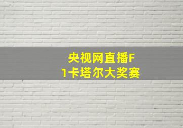 央视网直播F1卡塔尔大奖赛