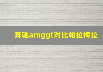 奔驰amggt对比帕拉梅拉