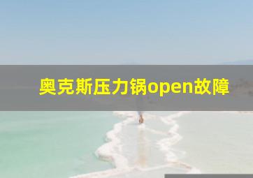 奥克斯压力锅open故障