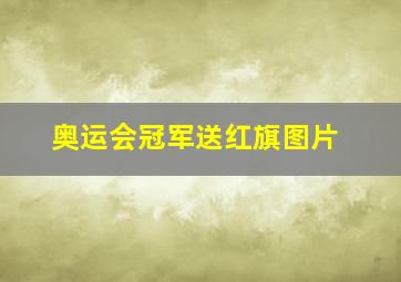 奥运会冠军送红旗图片