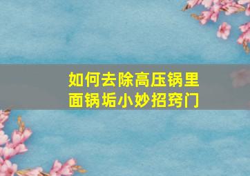 如何去除高压锅里面锅垢小妙招窍门