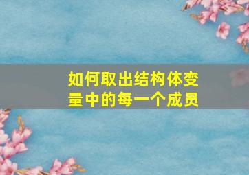 如何取出结构体变量中的每一个成员