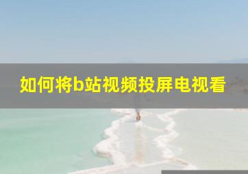 如何将b站视频投屏电视看