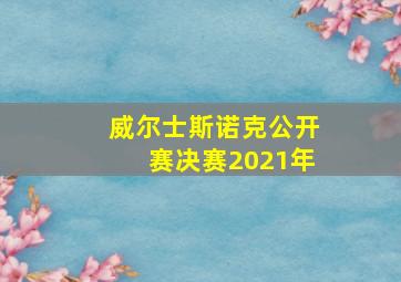 威尔士斯诺克公开赛决赛2021年