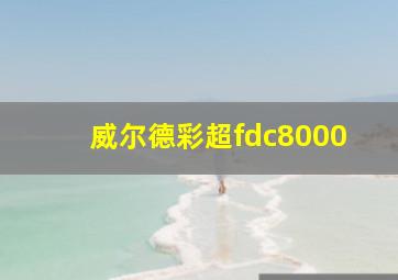 威尔德彩超fdc8000