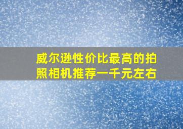 威尔逊性价比最高的拍照相机推荐一千元左右