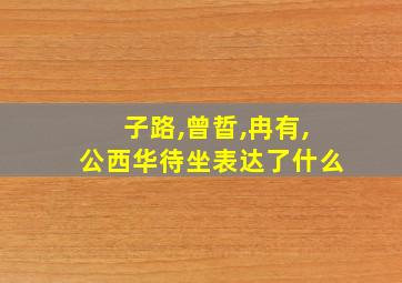 子路,曾晢,冉有,公西华待坐表达了什么