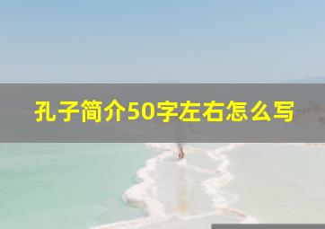 孔子简介50字左右怎么写