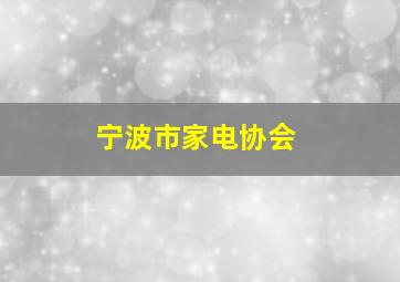 宁波市家电协会