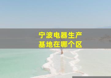 宁波电器生产基地在哪个区