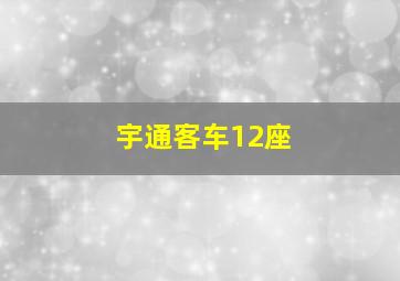 宇通客车12座