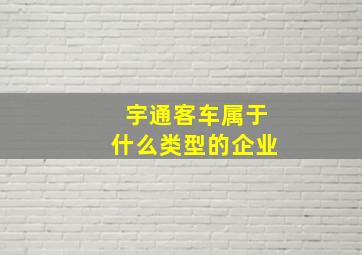 宇通客车属于什么类型的企业