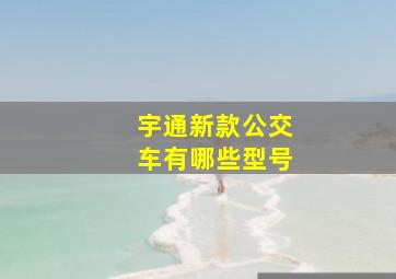 宇通新款公交车有哪些型号