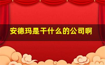 安德玛是干什么的公司啊