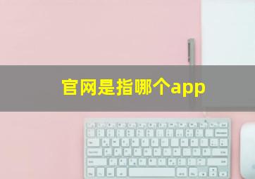 官网是指哪个app