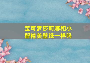 宝可梦莎莉娜和小智精美壁纸一样吗