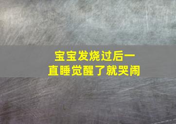 宝宝发烧过后一直睡觉醒了就哭闹