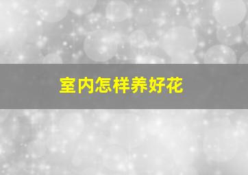 室内怎样养好花