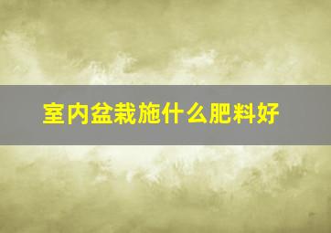 室内盆栽施什么肥料好