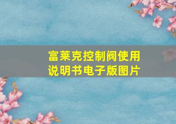 富莱克控制阀使用说明书电子版图片