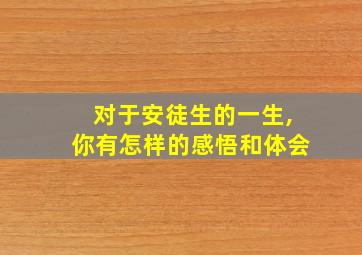 对于安徒生的一生,你有怎样的感悟和体会