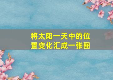 将太阳一天中的位置变化汇成一张图