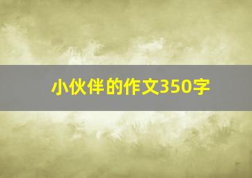 小伙伴的作文350字