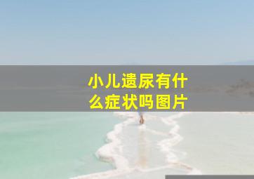 小儿遗尿有什么症状吗图片