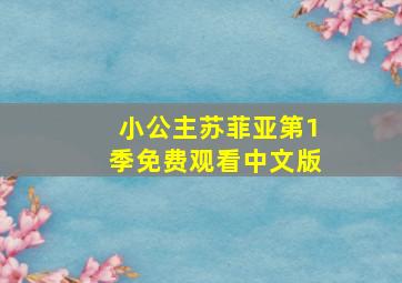 小公主苏菲亚第1季免费观看中文版