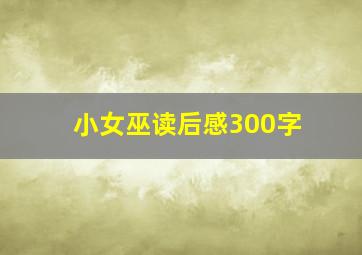 小女巫读后感300字