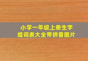 小学一年级上册生字组词表大全带拼音图片