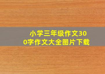 小学三年级作文300字作文大全图片下载