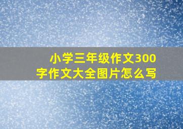 小学三年级作文300字作文大全图片怎么写