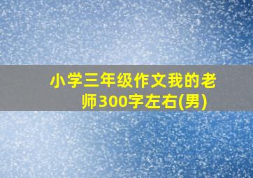 小学三年级作文我的老师300字左右(男)