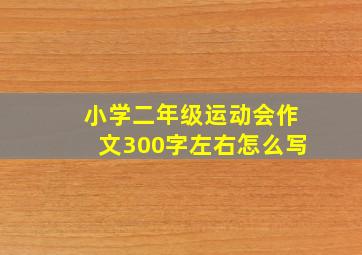 小学二年级运动会作文300字左右怎么写