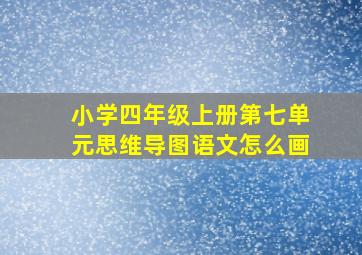 小学四年级上册第七单元思维导图语文怎么画