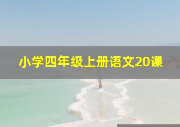 小学四年级上册语文20课