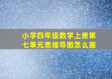 小学四年级数学上册第七单元思维导图怎么画