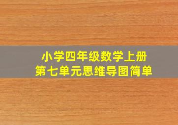 小学四年级数学上册第七单元思维导图简单