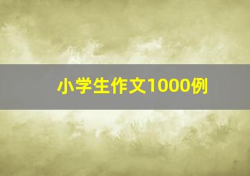 小学生作文1000例