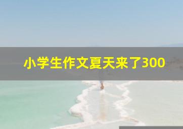 小学生作文夏天来了300