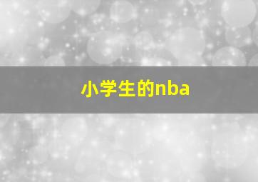 小学生的nba