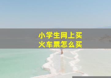 小学生网上买火车票怎么买