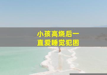 小孩高烧后一直爱睡觉犯困