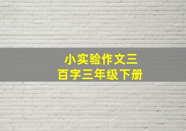 小实验作文三百字三年级下册