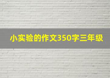 小实验的作文350字三年级