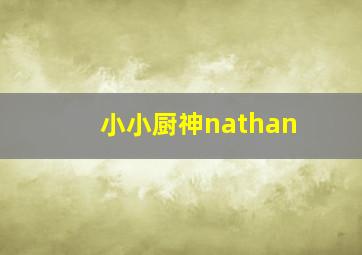 小小厨神nathan